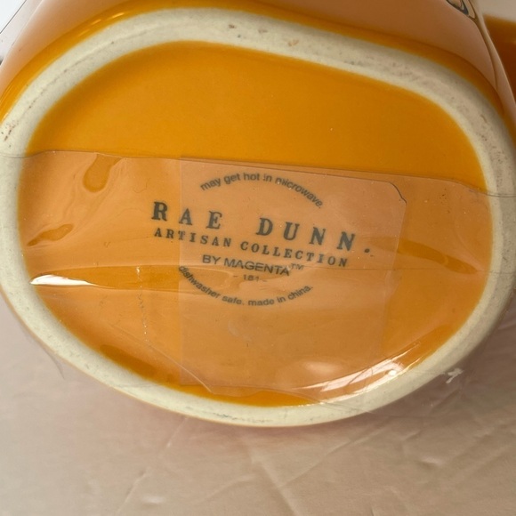 Rae Dunn Oh My Gourd Mug with Lid NWOT fall Autumn Orange Mug - Picture 2 of 5